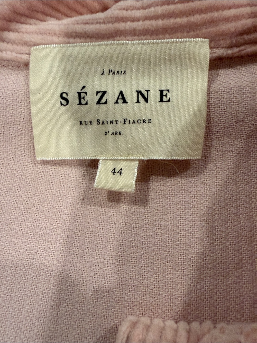 Sezane Sandrine Shirt Light Pink - Size 12 - Picture 3 of 4